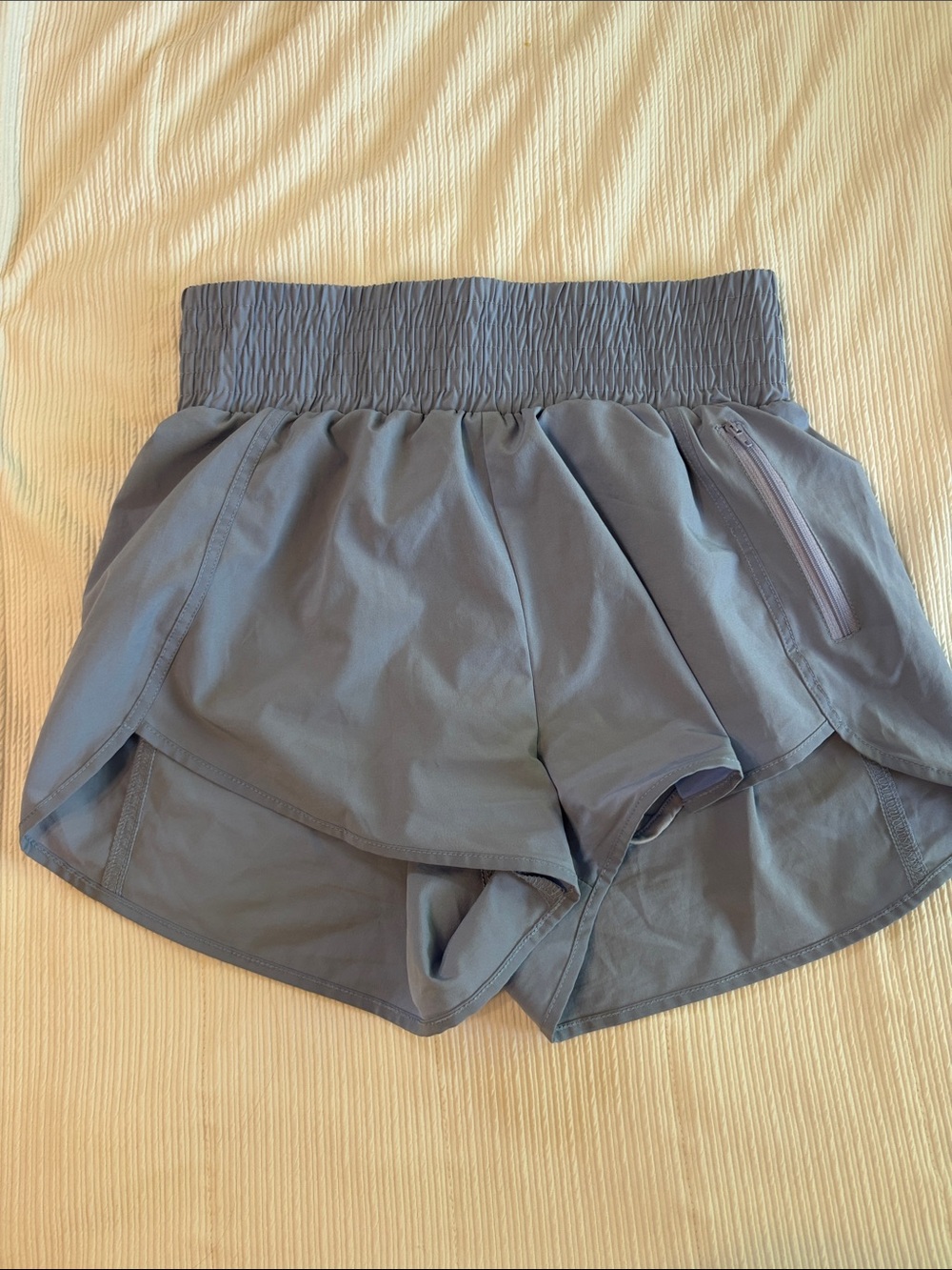 High-Waist Performance Women’s Shorts — Slate Blue